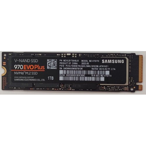 Ssd-диск Samsung 970 Evo Plus V-NAND 1TB M.2 (2280 PCI-E) (MZ-V7S1T0B) (Восстановлено продавцом, 879047) купить в Украине: Киев, Днепр, Харьков, Одесса  | Проверка совместимости, низкая цена, отзывы, характеристики от TELEMART фото