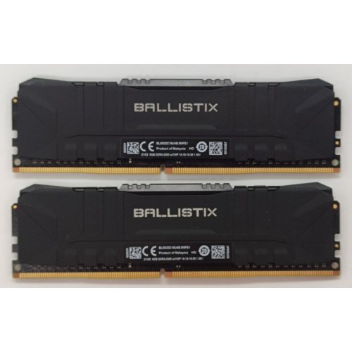 Озу Crucial DDR4 16GB (2x8GB) 3200Mhz Ballistix Black (BL2K8G32C16U4B) (Восстановлено продавцом, 879072) купить в Украине: Киев, Днепр, Харьков, Одесса  | Проверка совместимости, низкая цена, отзывы, характеристики от TELEMART фото