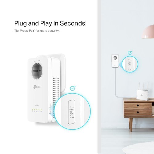 Уценка powerline TP-LINK TL-WPA8631P KIT (Вскрытая упаковка, 879084) купить в Украине: Киев, Днепр, Харьков, Одесса  | Низкая цена, отзывы, характеристики от TELEMART фото