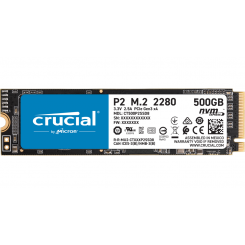 Ssd-диск Crucial P2 500GB M.2 (2280 PCI-E) NVMe x4 (CT500P2SSD8) (Восстановлено продавцом, 879098)