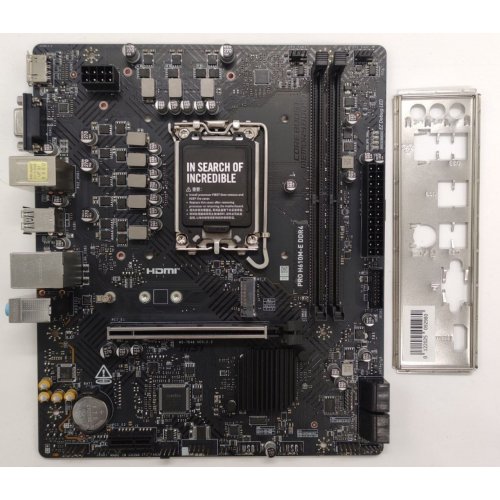 Материнская плата MSI PRO H610M-E DDR4 (s1700, Intel H610) (Восстановлено продавцом, 879207) купить в Украине: Киев, Днепр, Харьков, Одесса  | Проверка совместимости, низкая цена, отзывы, характеристики от TELEMART фото