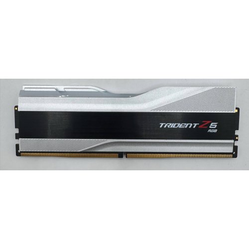 Озп G.Skill DDR5 32GB 6000Mhz Trident Z5 RGB Silver (F5-6000J3040G32GX2-TZ5RS) (Відновлено продавцем, 879300) купити в Україні: Київ, Львів, Хмельницький, Тернопіль, Івано-Франківськ | Перевірка сумісності, низька ціна, відгуки, характеристики від TELEMART фото