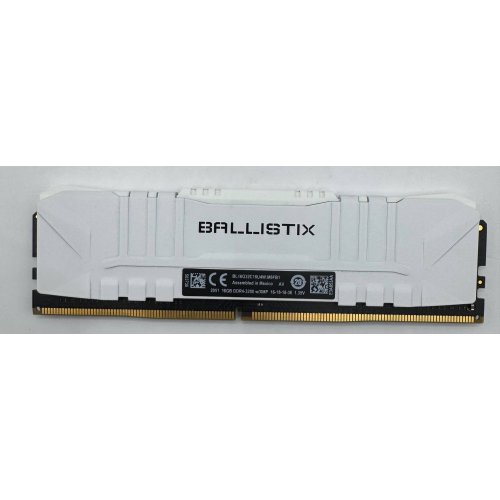 Озп Crucial DDR4 16GB 3200Mhz Ballistix White (BL16G32C16U4W) (Відновлено продавцем, 879309) купити в Україні: Київ, Львів, Хмельницький, Тернопіль, Івано-Франківськ | Перевірка сумісності, низька ціна, відгуки, характеристики від TELEMART фото