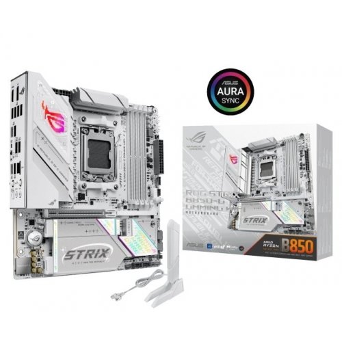 Материнская плата Asus ROG STRIX B850-G GAMING WIFI (sAM5, AMD B850) (Состояние нового, 879318) купить в Украине: Киев, Днепр, Харьков, Одесса  | Проверка совместимости, низкая цена, отзывы, характеристики от TELEMART фото