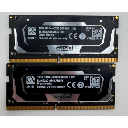 Озп Crucial SODIMM DDR4 16GB 3200Mhz Ballistix Black (BL16G32C16S4B) (Відновлено продавцем, 879352) купити в Україні: Київ, Львів, Хмельницький, Тернопіль, Івано-Франківськ | Перевірка сумісності, низька ціна, відгуки, характеристики від TELEMART фото