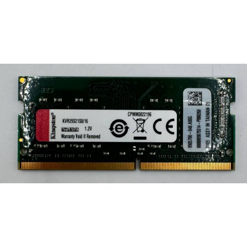 Озу Kingston SODIMM DDR4 16GB 2933Mhz ValueRAM (KVR29S21S8/16) (Восстановлено продавцом, 879353) купить в Украине: Киев, Днепр, Харьков, Одесса  | Проверка совместимости, низкая цена, отзывы, характеристики от TELEMART фото