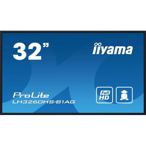 Информационная панель Iiyama 31.5" ProLite LH3260HS-B1AG Black купить в Украине: Киев, Днепр, Харьков, Одесса  | Низкая цена, отзывы, характеристики от TELEMART фото