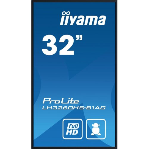 Информационная панель Iiyama 31.5" ProLite LH3260HS-B1AG Black купить в Украине: Киев, Днепр, Харьков, Одесса  | Низкая цена, отзывы, характеристики от TELEMART фото