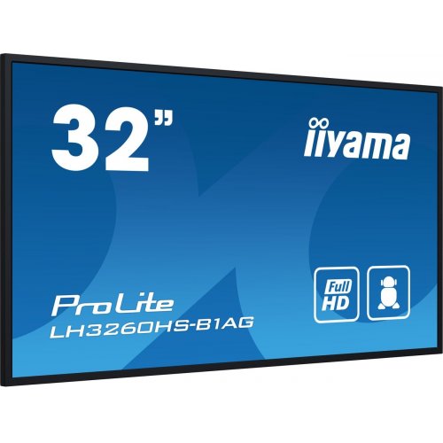 Информационная панель Iiyama 31.5" ProLite LH3260HS-B1AG Black купить в Украине: Киев, Днепр, Харьков, Одесса  | Низкая цена, отзывы, характеристики от TELEMART фото