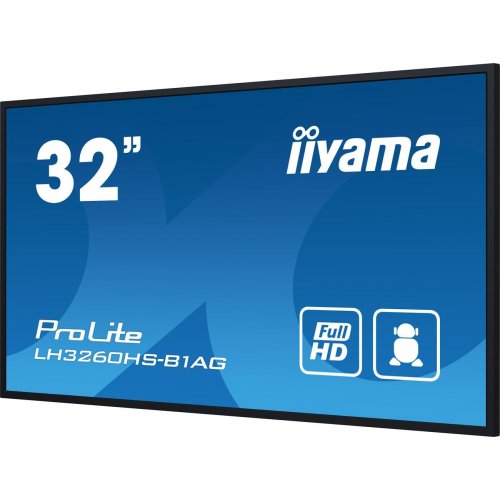 Информационная панель Iiyama 31.5" ProLite LH3260HS-B1AG Black купить в Украине: Киев, Днепр, Харьков, Одесса  | Низкая цена, отзывы, характеристики от TELEMART фото