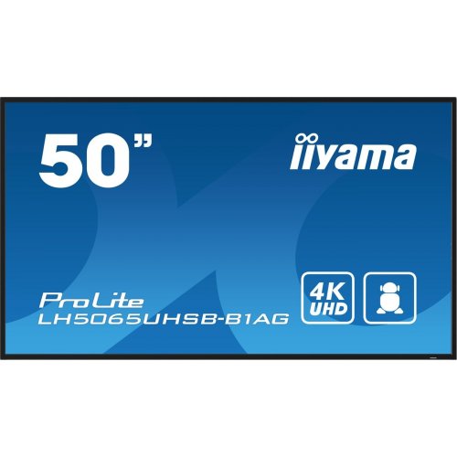Информационная панель Iiyama 49.5" ProLite LH5065UHSB-B1AG Black купить в Украине: Киев, Днепр, Харьков, Одесса  | Низкая цена, отзывы, характеристики от TELEMART фото
