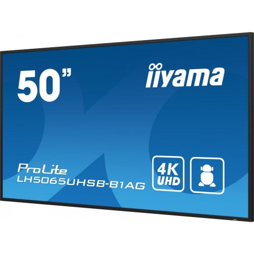 Информационная панель Iiyama 49.5" ProLite LH5065UHSB-B1AG Black купить в Украине: Киев, Днепр, Харьков, Одесса  | Низкая цена, отзывы, характеристики от TELEMART фото