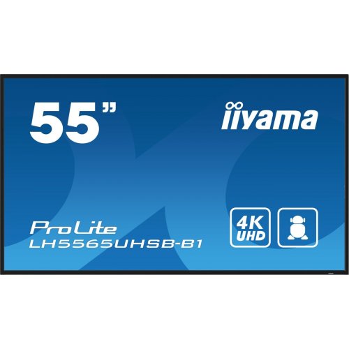 Информационная панель Iiyama 54.6" ProLite LH5565UHSB-B1 Black купить в Украине: Киев, Днепр, Харьков, Одесса  | Низкая цена, отзывы, характеристики от TELEMART фото