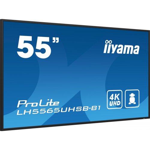 Информационная панель Iiyama 54.6" ProLite LH5565UHSB-B1 Black купить в Украине: Киев, Днепр, Харьков, Одесса  | Низкая цена, отзывы, характеристики от TELEMART фото