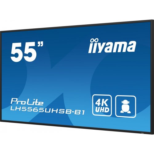 Информационная панель Iiyama 54.6" ProLite LH5565UHSB-B1 Black купить в Украине: Киев, Днепр, Харьков, Одесса  | Низкая цена, отзывы, характеристики от TELEMART фото