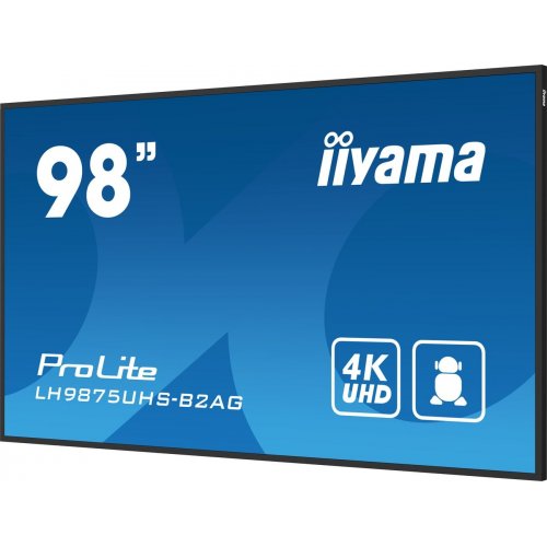 Информационная панель Iiyama 97.5" ProLite LH9875UHS-B2AG Black купить в Украине: Киев, Днепр, Харьков, Одесса  | Низкая цена, отзывы, характеристики от TELEMART фото
