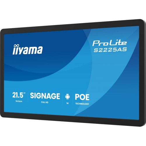 Информационная панель Iiyama 21.5" ProLite S2225AS-B1P Black купить в Украине: Киев, Днепр, Харьков, Одесса  | Низкая цена, отзывы, характеристики от TELEMART фото
