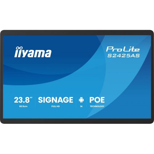 Информационная панель Iiyama 23.8" ProLite S2425AS-B1P Black купить в Украине: Киев, Днепр, Харьков, Одесса  | Низкая цена, отзывы, характеристики от TELEMART фото