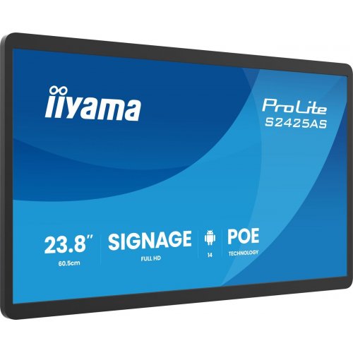 Информационная панель Iiyama 23.8" ProLite S2425AS-B1P Black купить в Украине: Киев, Днепр, Харьков, Одесса  | Низкая цена, отзывы, характеристики от TELEMART фото