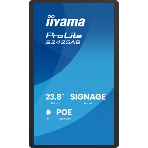 Информационная панель Iiyama 23.8" ProLite S2425AS-B1P Black купить в Украине: Киев, Днепр, Харьков, Одесса  | Низкая цена, отзывы, характеристики от TELEMART фото