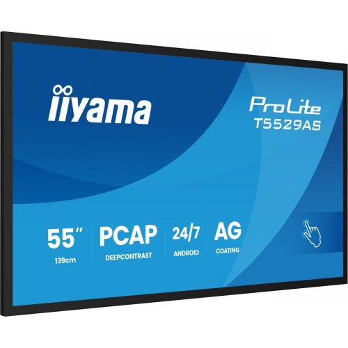 Информационная панель Iiyama 54.6" ProLite T5529AS-B1AG Black купить в Украине: Киев, Днепр, Харьков, Одесса  | Низкая цена, отзывы, характеристики от TELEMART фото