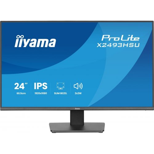 Монитор Iiyama 23.8" ProLite X2493HSU-B1 Black купить в Украине: Киев, Днепр, Харьков, Одесса  | Низкая цена, отзывы, характеристики от TELEMART фото