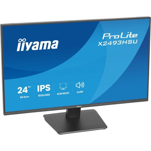 Монитор Iiyama 23.8" ProLite X2493HSU-B1 Black купить в Украине: Киев, Днепр, Харьков, Одесса  | Низкая цена, отзывы, характеристики от TELEMART фото