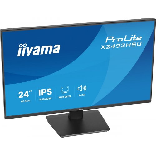 Монитор Iiyama 23.8" ProLite X2493HSU-B1 Black купить в Украине: Киев, Днепр, Харьков, Одесса  | Низкая цена, отзывы, характеристики от TELEMART фото