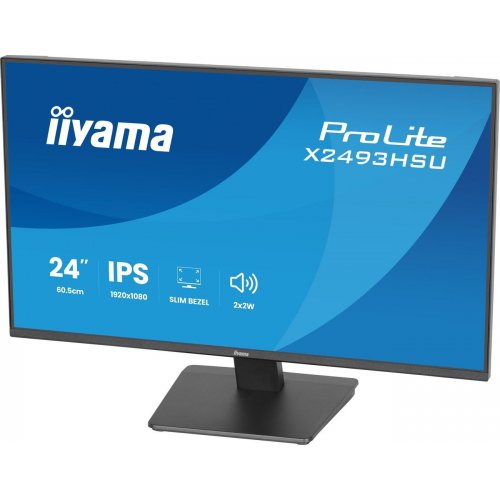 Монитор Iiyama 23.8" ProLite X2493HSU-B1 Black купить в Украине: Киев, Днепр, Харьков, Одесса  | Низкая цена, отзывы, характеристики от TELEMART фото