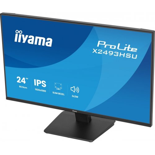 Монитор Iiyama 23.8" ProLite X2493HSU-B1 Black купить в Украине: Киев, Днепр, Харьков, Одесса  | Низкая цена, отзывы, характеристики от TELEMART фото