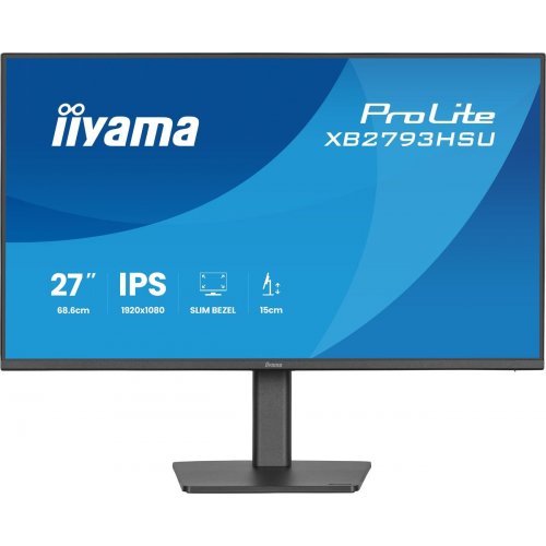 Монітор Iiyama 27" ProLite XB2793HSU-B1 Black купити в Україні: Київ, Львів, Хмельницький, Тернопіль, Івано-Франківськ | Низька ціна, відгуки, характеристики від TELEMART фото