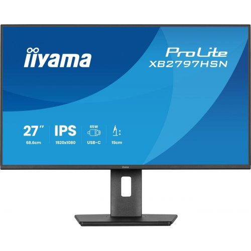 Монітор Iiyama 27" ProLite XB2797HSN-B1 Black купити в Україні: Київ, Львів, Хмельницький, Тернопіль, Івано-Франківськ | Низька ціна, відгуки, характеристики від TELEMART фото
