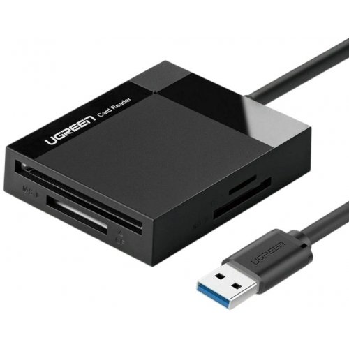 Кардридер Ugreen CR125 USB 3.0 4 in 1 (30333) Black купить в Украине: Киев, Днепр, Харьков, Одесса  | Низкая цена, отзывы, характеристики от TELEMART фото