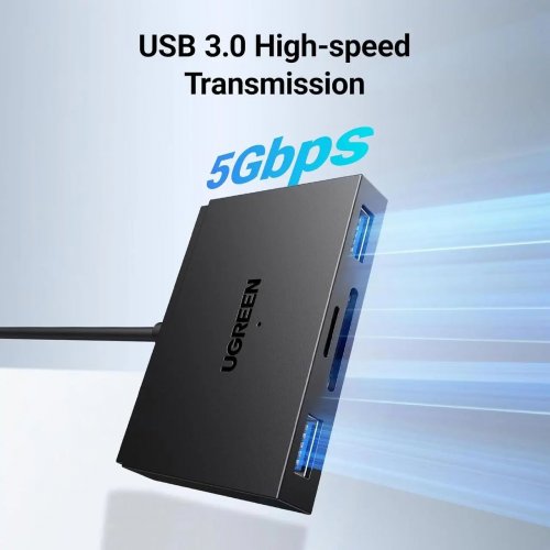 Кардридер Ugreen CM812 USB 3.0 4 in 1 (45167) Black купить в Украине: Киев, Днепр, Харьков, Одесса  | Низкая цена, отзывы, характеристики от TELEMART фото