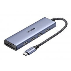 USB-хаб Ugreen CM511 USB Type-C 6 in 1 (20956A) Grey