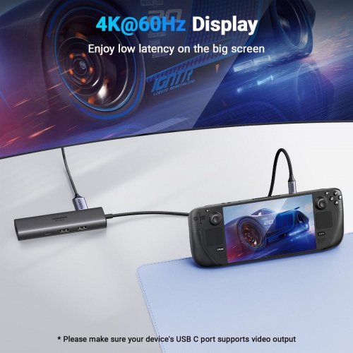 USB-хаб Ugreen CM512 USB Type-C 6 in 1 (45000) Grey купить в Украине: Киев, Днепр, Харьков, Одесса  | Низкая цена, отзывы, характеристики от TELEMART фото