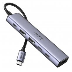 USB-хаб Ugreen CM511 USB Type-C 6 in 1 (35999) Grey