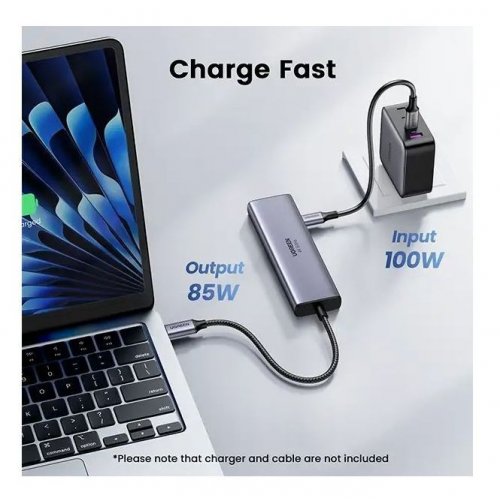 USB-хаб Ugreen CM511 USB Type-C 6 in 1 (35999) Grey купить в Украине: Киев, Днепр, Харьков, Одесса  | Низкая цена, отзывы, характеристики от TELEMART фото