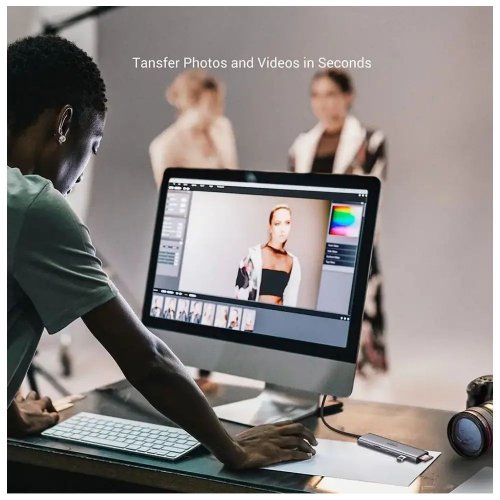 USB-хаб Ugreen CM511 USB Type-C 7 in 1 (45521) Grey купить в Украине: Киев, Днепр, Харьков, Одесса  | Низкая цена, отзывы, характеристики от TELEMART фото