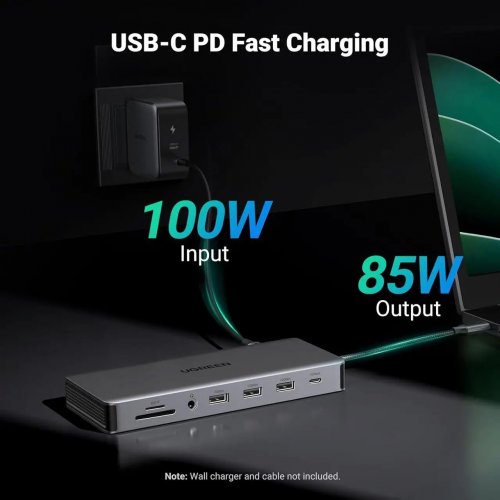 USB-хаб Ugreen CM681 USB Type-C 13 in 1 (15978) Grey купить в Украине: Киев, Днепр, Харьков, Одесса  | Низкая цена, отзывы, характеристики от TELEMART фото