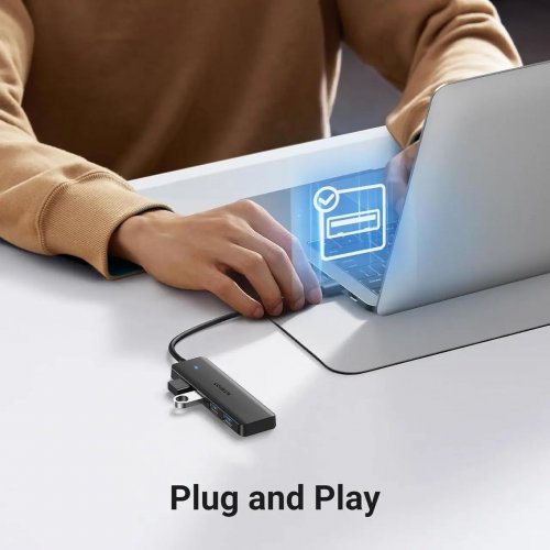 USB-хаб Ugreen CM219 USB 4 in 1 (25851) Black купить в Украине: Киев, Днепр, Харьков, Одесса  | Низкая цена, отзывы, характеристики от TELEMART фото