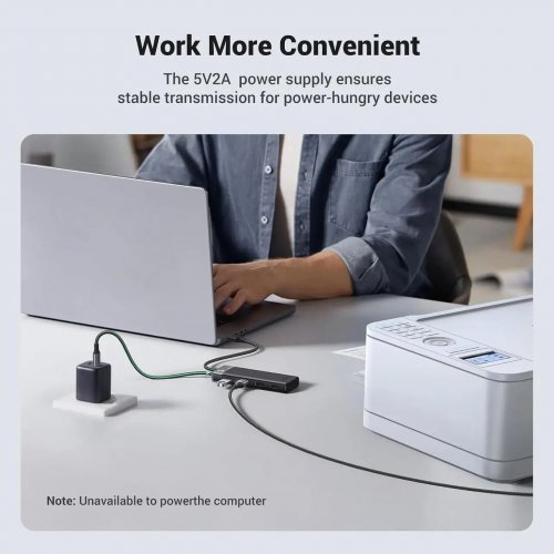 USB-хаб Ugreen CM653 USB 4 in 1 (15548) Black купить в Украине: Киев, Днепр, Харьков, Одесса  | Низкая цена, отзывы, характеристики от TELEMART фото