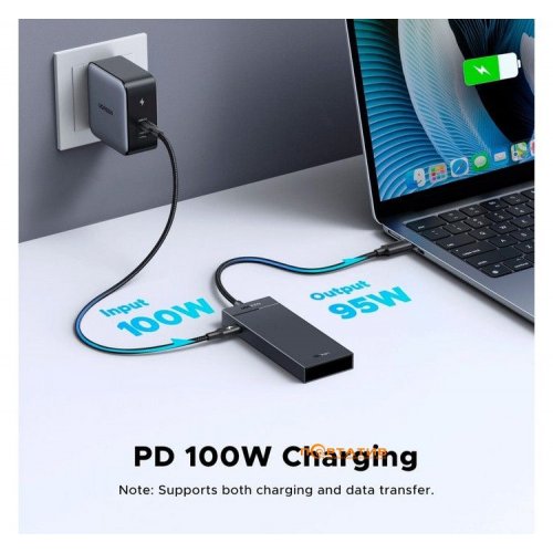 USB-хаб Ugreen CM806 with PD Power Port USB Type-C 4 in 1 (55334) Black купить в Украине: Киев, Днепр, Харьков, Одесса  | Низкая цена, отзывы, характеристики от TELEMART фото