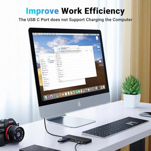 USB-хаб Ugreen CM806 USB Type-C 4 in 1 (35583) Black купить в Украине: Киев, Днепр, Харьков, Одесса  | Низкая цена, отзывы, характеристики от TELEMART фото
