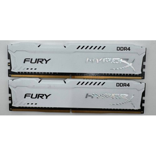 Озп Kingston DDR4 16GB (2x8GB) 2666Mhz HyperX FURY White (HX426C16FW2K2/16) (Відновлено продавцем, 879612) купити в Україні: Київ, Львів, Хмельницький, Тернопіль, Івано-Франківськ | Перевірка сумісності, низька ціна, відгуки, характеристики від TELEMART фото