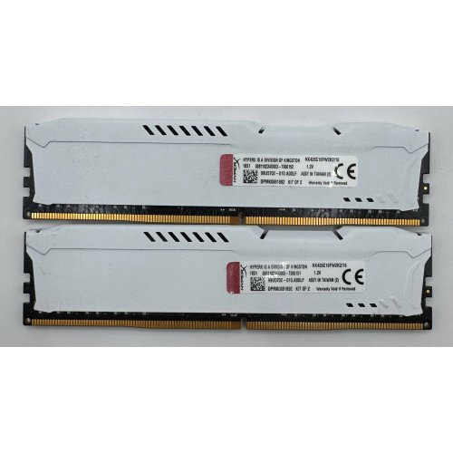 Озп Kingston DDR4 16GB (2x8GB) 2666Mhz HyperX FURY White (HX426C16FW2K2/16) (Відновлено продавцем, 879612) купити в Україні: Київ, Львів, Хмельницький, Тернопіль, Івано-Франківськ | Перевірка сумісності, низька ціна, відгуки, характеристики від TELEMART фото