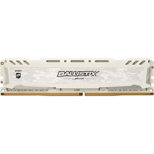 Озп Crucial DDR4 8GB 2666Mhz Ballistix Sport LT (BLS8G4D26BFSCK) White (Відновлено продавцем, 879615) купити в Україні: Київ, Львів, Хмельницький, Тернопіль, Івано-Франківськ | Перевірка сумісності, низька ціна, відгуки, характеристики від TELEMART фото