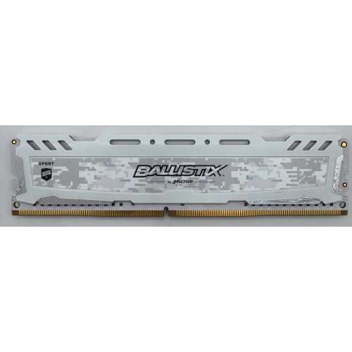 Озп Crucial DDR4 8GB 2666Mhz Ballistix Sport LT (BLS8G4D26BFSCK) White (Відновлено продавцем, 879615) купити в Україні: Київ, Львів, Хмельницький, Тернопіль, Івано-Франківськ | Перевірка сумісності, низька ціна, відгуки, характеристики від TELEMART фото