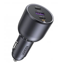 Автомобильное зарядное устройство Ugreen EC705 USB + 2 x USB Type-C 130W (35025) Black