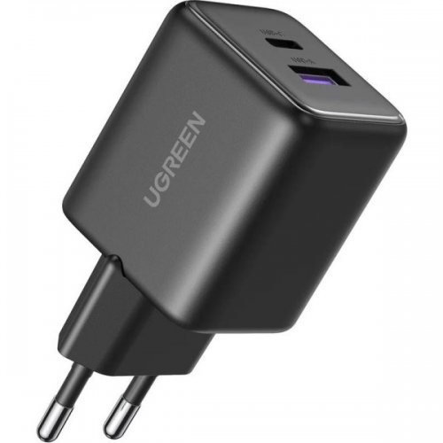 Сетевое зарядное устройство Ugreen X516 GaN USB + USB Type-C 30W (65014) Black купить в Украине: Киев, Днепр, Харьков, Одесса  | Низкая цена, отзывы, характеристики от TELEMART фото